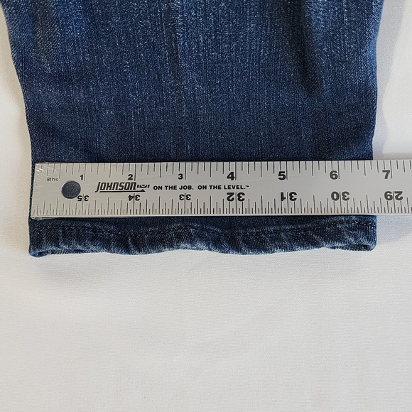 Machine Pour Neuf Mode Jeans Blue Wash Distressed Womens Sz 36 - Picture 10 of 16